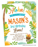 Luau Birthday Party Invitation